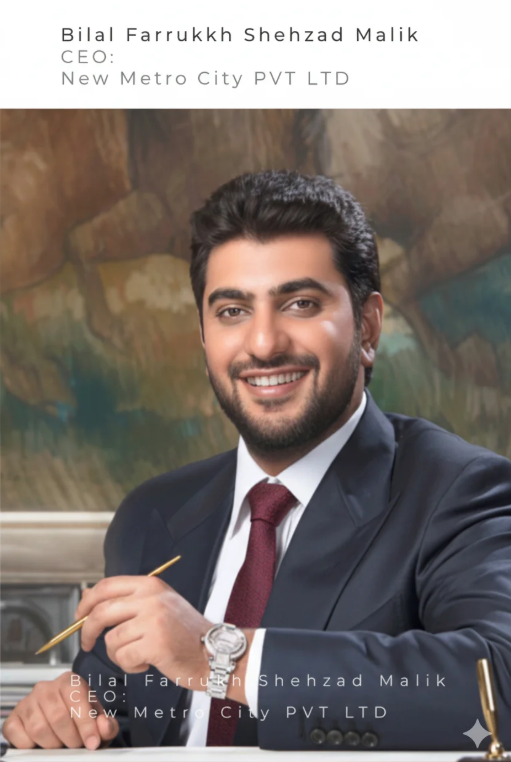 Bilal Farrukh Shehzad Malik CEO New Metro City PVT LTD