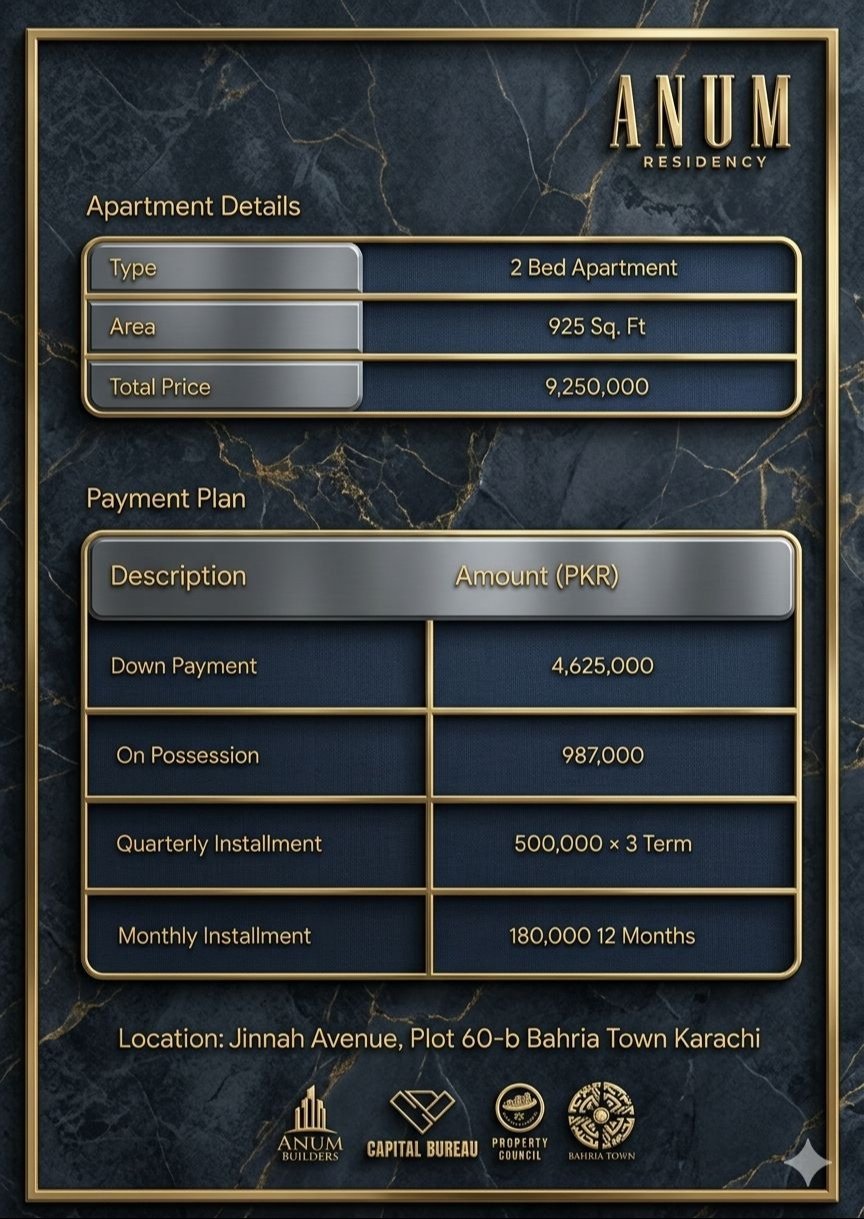 Anum Residency Apartment 1-D